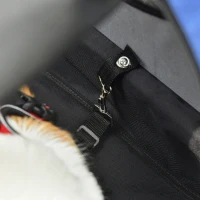 Pawhut Carretinha de Bicicleta para Animais 8 Refletores Bandeira Barra de Reboque Aço Impermeável Máx.30 Kg 130x73x90 cm Azul(m-5)