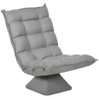 HOMCOM Cadeirão de Chão Preguiçoso Cadeirão de lazer cadeirão Lounge estilo Acolchoado Inclinação Do Encosto Ajustável Giratório 360°(m-1)