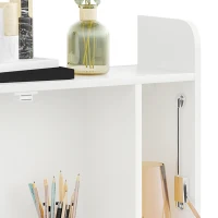 HOMCOM Mesa Suspensa Mesa de Computador e Mesa Dobrável com Armazenamento 77x20x51 cm(m-4)