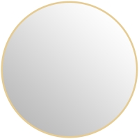 HOMCOM Espelho Redondo Espelho de Casa de Banho Quadro de Metal Fácil de Instalar Quarto Sala de Estar Entrada Ø 70x2,5 cm Dourado