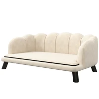 Pawhut Sofá Cama para Cães Lit para Cães Gatos estilo Contemporâneo 98x60x35 cm Almofada Macia Veludo Verde(m-7)