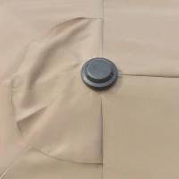 Outsunny Guarda Sol para Jardim Duplo 460x270 cm Guarda Sol Exterior Abertura de Manivela Base em Cruz e Lastro Aço e Poliéster Cáqu(m-4)