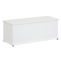 HOMCOM Coffre de rangement, banc de rangement avec couvercle rabattable et charnières de sécurité, banc chaussures, meuble d'entrée, couloir, chambre, salon, 100 x 40 x 40 cm, blanc