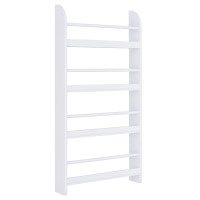 HOMCOM Estantería de Pared de Libros con 4 Estantes Librería Infantil para Hogar Oficina Carga 30kg 59x12x113 cm Blanco