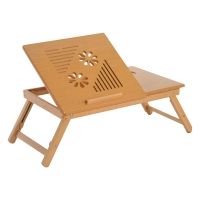 HOMCOM Tavolino da letto 55cm x 35cm x 32.5cm Naturale