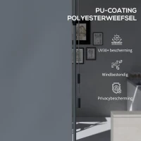 Outsunny Verstelbare Freestanding Zonnescherm zonder Boren - Aluminium Frame - 1,2 x 2,2-3,1 m - Donkergrijs(m-6)