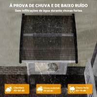 Outsunny Marquise para Portas e Janelas 103x96,5 cm Marquise com Proteção para Sol e Chuva com Painéis de Policarbonato Preto e Marrom(m-5)
