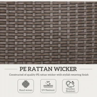 Outsunny 2 Pieces Folding Rattan Garden Dining Chairs with 5-level Reclining High Back, Wood Armrests for Outdoor - Brown(m-6)