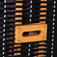 Outsunny Dubbele ligstoel met dak dubbele ligstoel chaise longue voetensteun PE rotan rood(m-11)