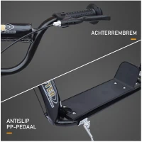 HOMCOM kinderstep scooter step stadsscooter kinderscooter kickboard 12 inch zwart 120 x 52 x 80-88 cm(m-7)