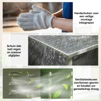 Outsunny Metalen Tuinschuur, Verzinkt Staal, Afsluitbare Deur, Eenvoudige Montage, 142 x 184 x 165/181 cm, Grijs(m-8)