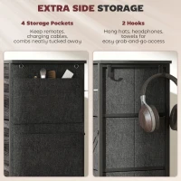 HOMCOM Chest of Eight Fabric Drawers - Black(m-5)