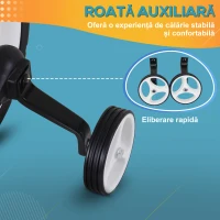 HOMCOM Bicicletă Fără Pedale Copii 2-5 Ani cu Șa Reglabilă, Roți și Pedale Negru(m-5)