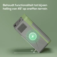 Outsunny 16,3 Liter Compressor Koelbox elektrische koelbox met ECO-modus Koelbehoudfunctie Grijs+Groen(m-7)