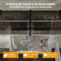 Outsunny Marquise de Proteção 200x96 cm Marquise Exterior para Portas e Janelas contra o Sol e Chuva com Suporte de PP Policarbonato Marrom(m-5)