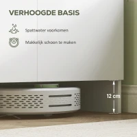 HOMCOM Keukenkast, 4 Kasten, 6 Deuren, 12 Scharnieren, Werkblad, Spaanplaat, Wit(m-7)