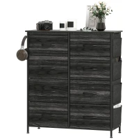 HOMCOM Chest of Eight Fabric Drawers - Black(m-11)