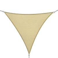 Outsunny Voile Ombrage Triangle 4m UV Polyéthylène Sable