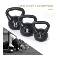 HOMCOM Kettlebell van kunststof met zandvulling - Ideaal voor krachttraining(m-7)