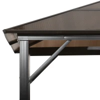 Outsunny Gazebo da Giardino 3.6x3m con Tetto Apribile in Policarbonato e Struttura in Alluminio(m-7)