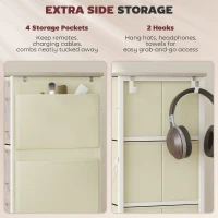 HOMCOM Chest of Eight Fabric Drawers - Natural Wood Finish(m-5)