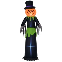 Outsunny 8ft Light-Up Pumpkin Man Halloween Decoration(m-10)