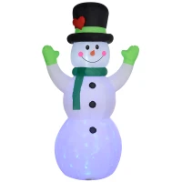 Outsunny 10ft Inflatable Snowman Christmas Decoration, with Accessories(m-1)