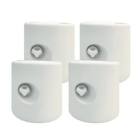 Outsunny Pack de 4 Pesos para Carpas Plegables Soportes Rellenables con 9,2 kg de Agua o 12 kg de Arena Ø24x25,5 cm Blanco(m-10)