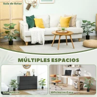 HOMCOM Plantas Artificiales Decorativas 65 cm Plantas Artificiales con Maceta y Hojas para Interior Verde(m-5)