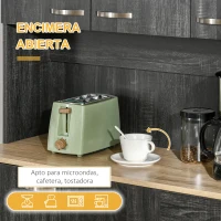 HOMCOM Alacena de Cocina con 1 Cajón 6 Puertas y Estantes Ajustable Estilo Moderno 101x39x180 cm Negro(m-5)