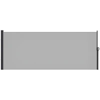 Outsunny Store latéral Brise-Vue paravent rétractable dim. 3L x 2H m alu. Polyester Anti-UV Haute densité 180 g/m² gris clair(m-10)