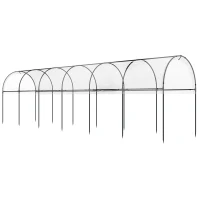 Outsunny Serre de jardin serre à tomates 7 arceaux en acier bâche en plastique 6 x 1,23 x 1,71 m vert(m-11)