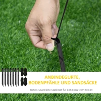 HOMCOM Aufblasbarer Weihnachtsbaum, Weihnachtsdekoration, 1,8 m, inkl. Gebläse, 123 cm x 85 cm x 180 cm, Grün + Rot(m-7)