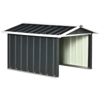 Outsunny Abri de jardin pour tondeuse à gazon robot-tondeuse - garage tondeuse robot - tôle acier gris(m-1)