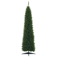 HOMCOM Weihnachtsbaum künstliche Künstliche Tanne Christbaum, inkl Ständer Weihnachtsstern 2,1 m, Grün