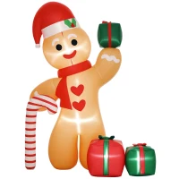 Outsunny 8ft Inflatable Gingerbread Christmas Decoration(m-10)