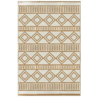 Outsunny Tapis d'extérieur réversible imperméable motifs géométriques pour jardin, terrasse, balcon - dim. 121L x 182l(m-12)