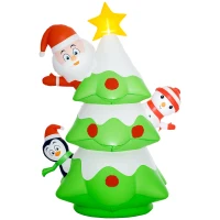 Outsunny 8ft Inflatable Xmas Tree and Friends Decoration(m-10)