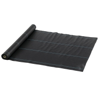 Outsunny Telo per Pacciamatura 100x1 m Traspirante e Anti-UV in Polipropilene Nero