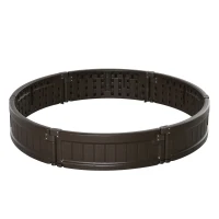 Outsunny Raise Garden Bed Kit, HDPE Round Planter Box Above Ground, DIY Flower Pot Assembly for Flowers/Herb/Vegetables Outdoor Garden Backyard, Φ123 x 21cm(m-1)