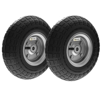 Outsunny Lot de 2 Pneus Pneumatiques de Remplacement Alésage de 16mm pour Chariot de Jardin, Brouette et diable