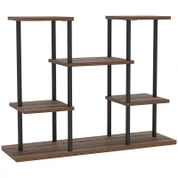 Outsunny Four-Tier Wooden Shelf Plant Stand(m-1)
