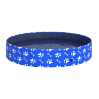 PawHut Hundepool Faltbar Planschbecken für Hunde bis 65 kg Ø160 x 30 cm Rutschfest Hundebadewanne Swimmingpool Schwimmbecken für Hunde und Katzen(m-1)