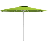 Outsunny Parasol de jardin extérieur octogonal Ø3 m 2 hauteurs réglables toile polyester haute densité 180 g/m² vert(m-11)
