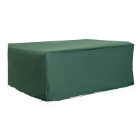 Outsunny Housse de Protection Étanche Housse Salon de Jardin 600D Oxford Tissu Bâche Salon de Jardin Extérieur Imperméable rectangulaire 210L x 140l x 80H cm Vert(m-9)