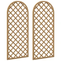 Outsunny Lot de 2 treillis en bois - panneau arc pour plantes grimpantes - dim. un panneau : 60L x 150H cm(m-11)
