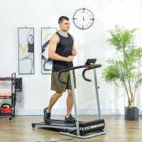 Tapis de course Fitness électrique pliable - Aosom.fr x FFHandball - 1 à 10 Km/h écran multifonctions - puissance 500 W(m-2)