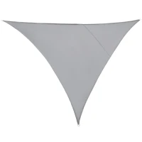 Outsunny Voile d'ombrage Triangulaire Grande Taille 4 x 4 x 4 m Polyester imperméabilisé Haute densité 160 g/m² Gris(m-11)