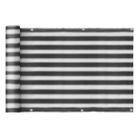 Outsunny 2 Pantallas de Privacidad para Balcones o Terraza Revestimiento HDPE para Exteriores Tela Protectora para Balcón Patio con Cuerdas 500x90 cm Gris y Negro(m-1)