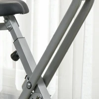 Vélo d'appartement pliable - Collaboration Aosom.fr x FFHandball - 8 niveaux de résistance, dossier selle réglable, gris(m-9)